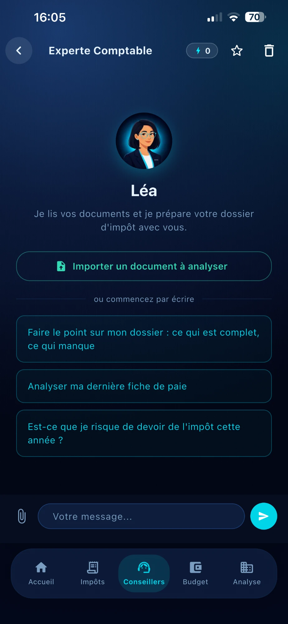 Léa, experte comptable Nora